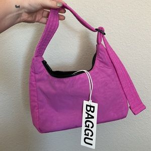 BAGGU Mini Nylon Shoulder Bag - Extra Pink, NWT
